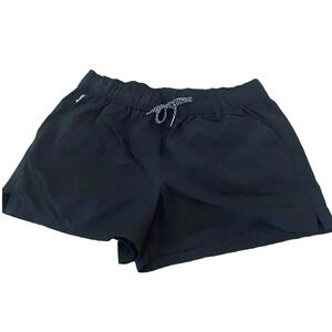 Avalanche Women's Black Drawstring High Rise Athletic Shorts Size Large